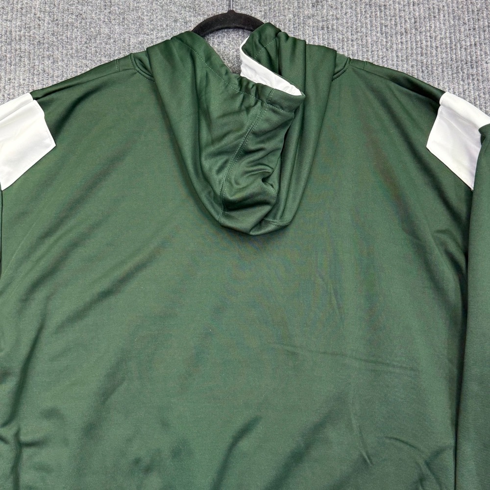Majestic New York Jets Mens 3XLT Green White Quarter Zip Hoodie Sweatshirt - Picture 9 of 15